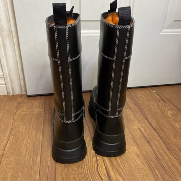 Stella Mccartney Trace Utility Vegan Leather Boot, in Black Women Size 40 - Picture 6 of 12